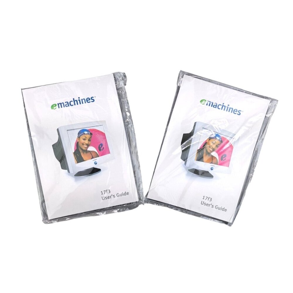 Vintage EMachines 17F3 Computer Monitor User Guide New Manual 62 Pages Lot of 2